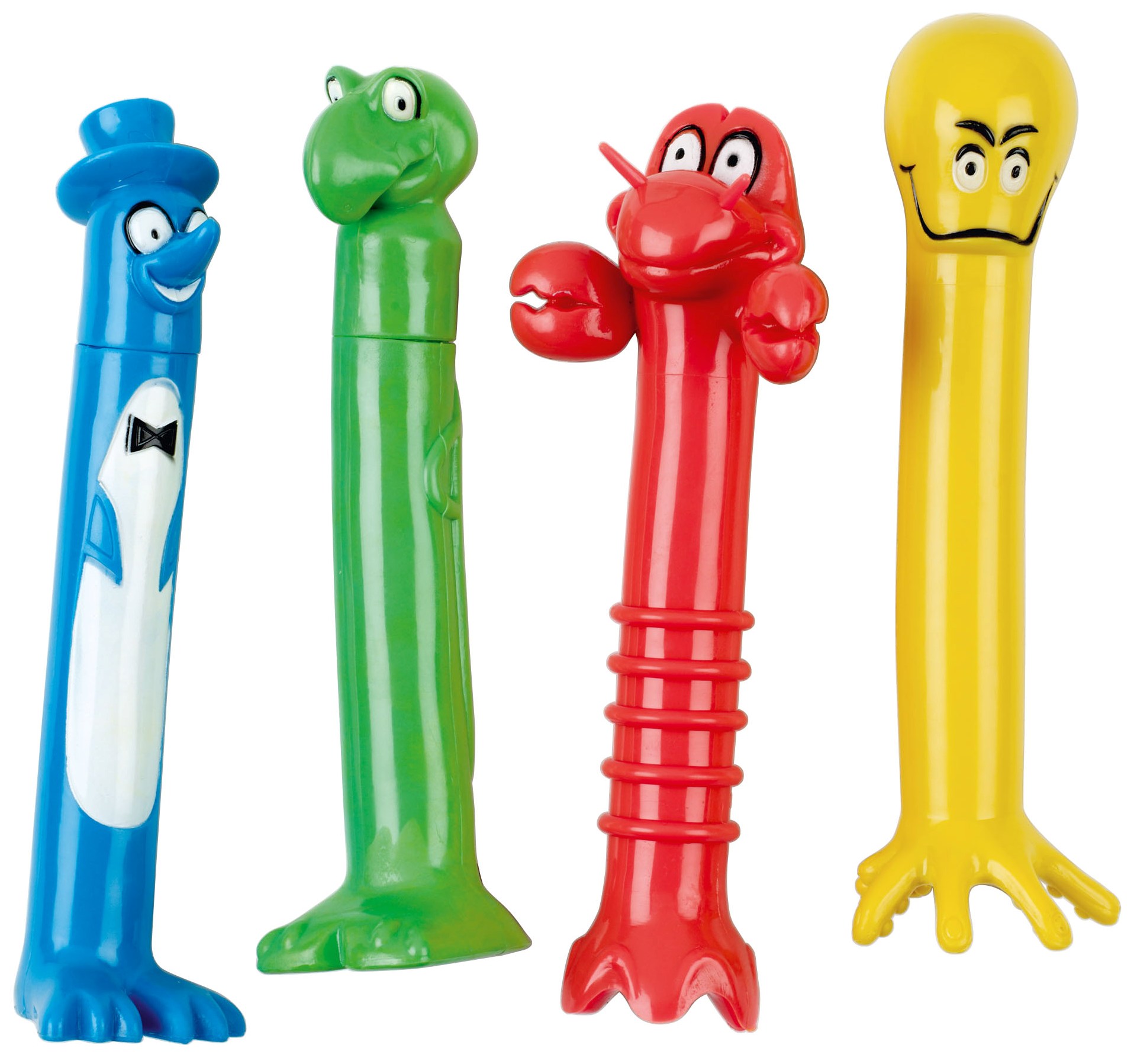Duikmonsterstaven - set van 4 afbeelding