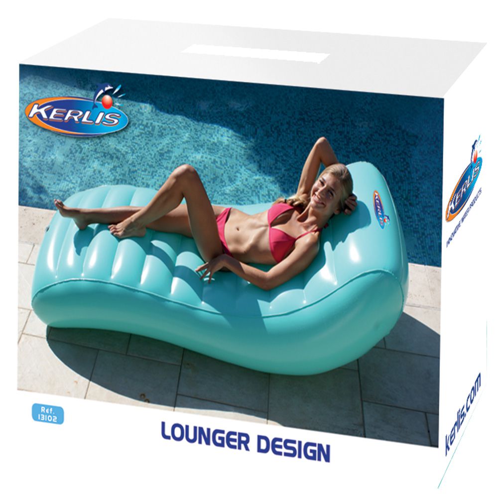 Stijlvolle Lounger Luchtbed Blauw afbeelding