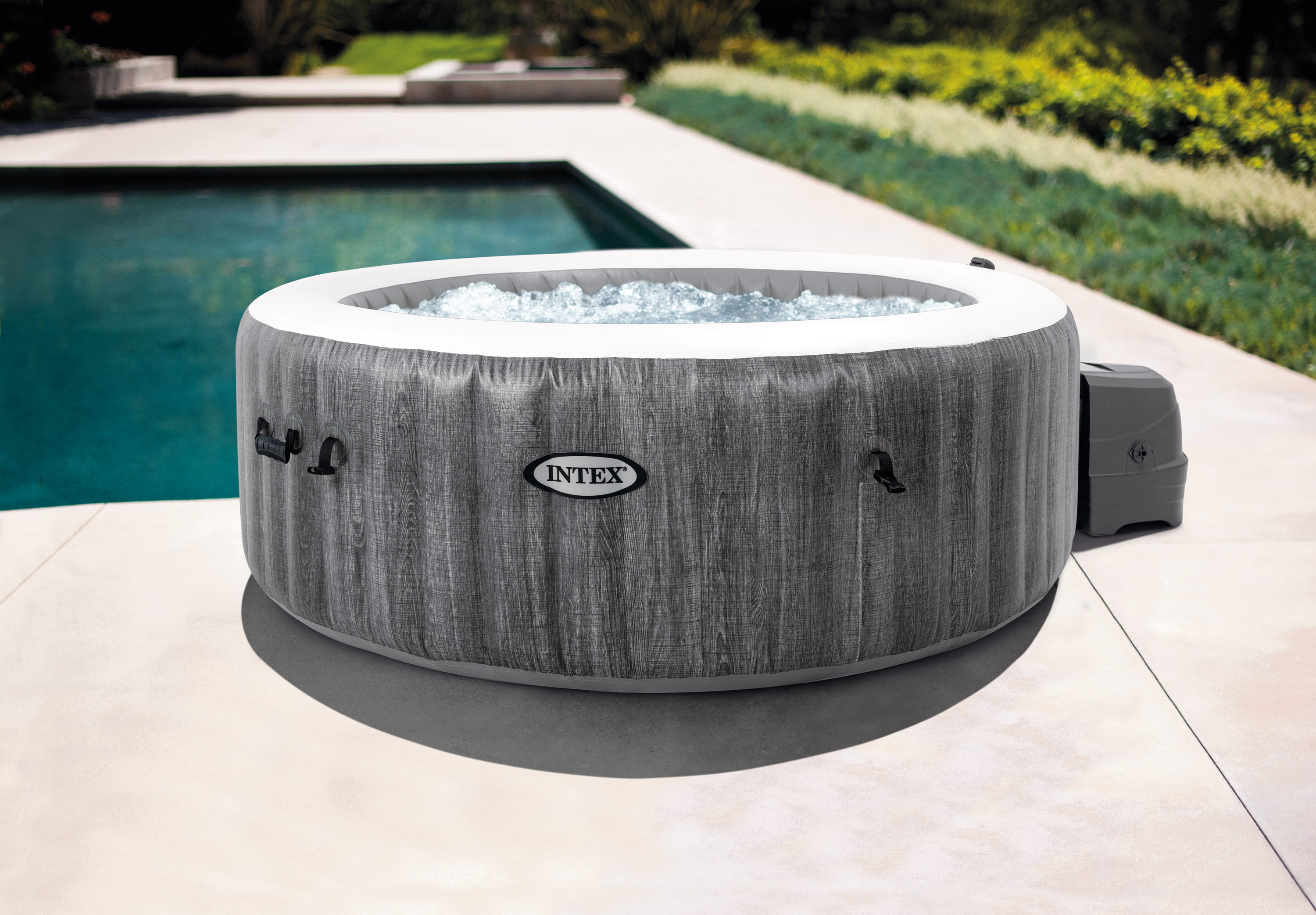 Intex Pure Spa Greywood Deluxe opblaasbare spa - 4 personen afbeelding