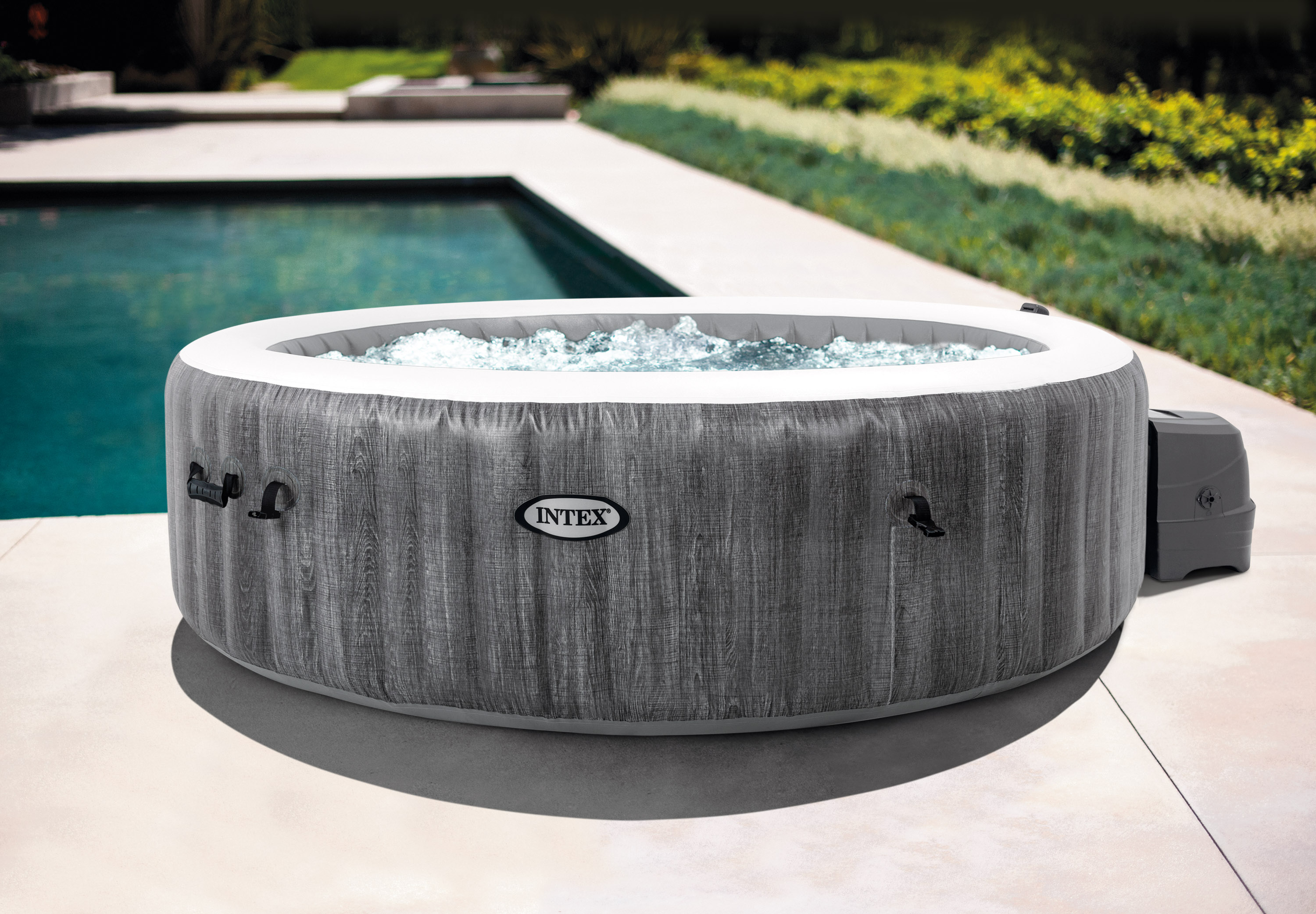 Intex Pure Spa Greywood Deluxe opblaasbare spa - 6 personen afbeelding