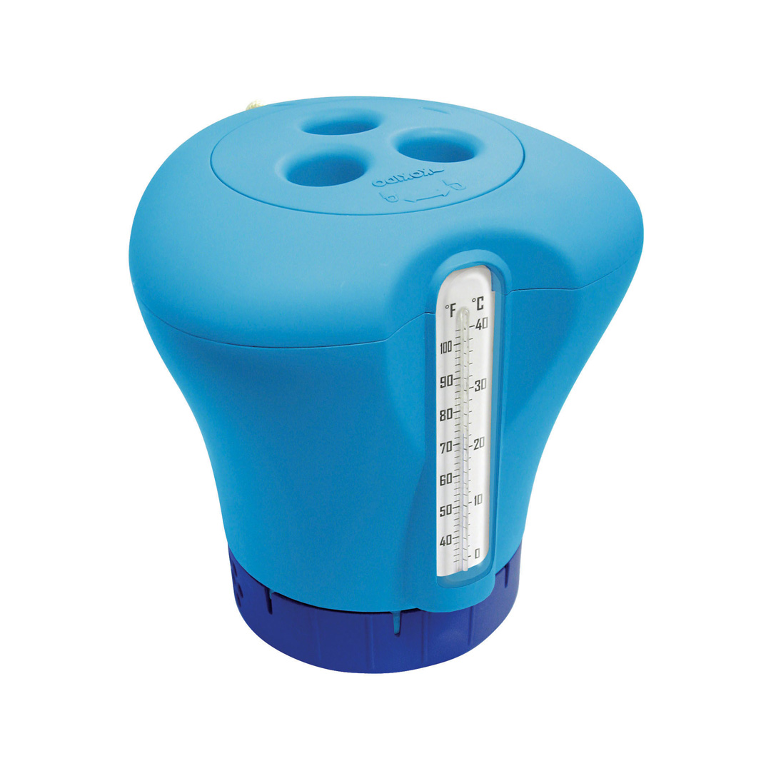 Chloordoseerdrijver met thermometer Blauw afbeelding
