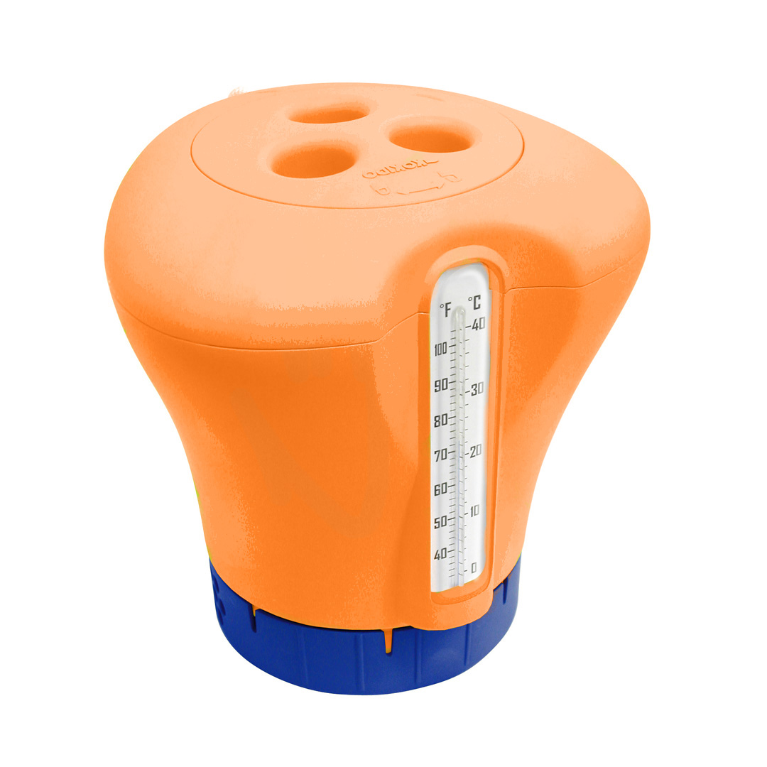 Chloordoseerdrijver met thermometer Oranje afbeelding