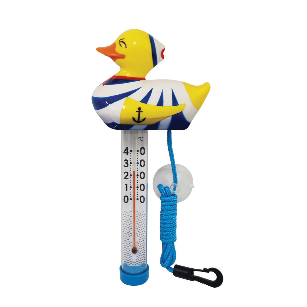 Thermometer kleurrijke eend streepjes afbeelding