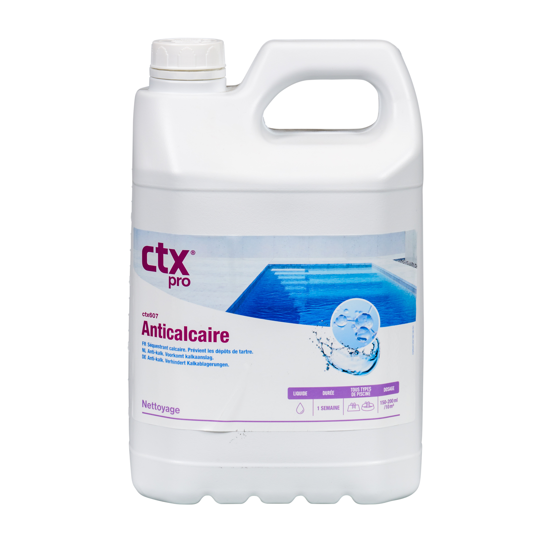 Anti-kalk voor zwembaden 5l ctx607 afbeelding