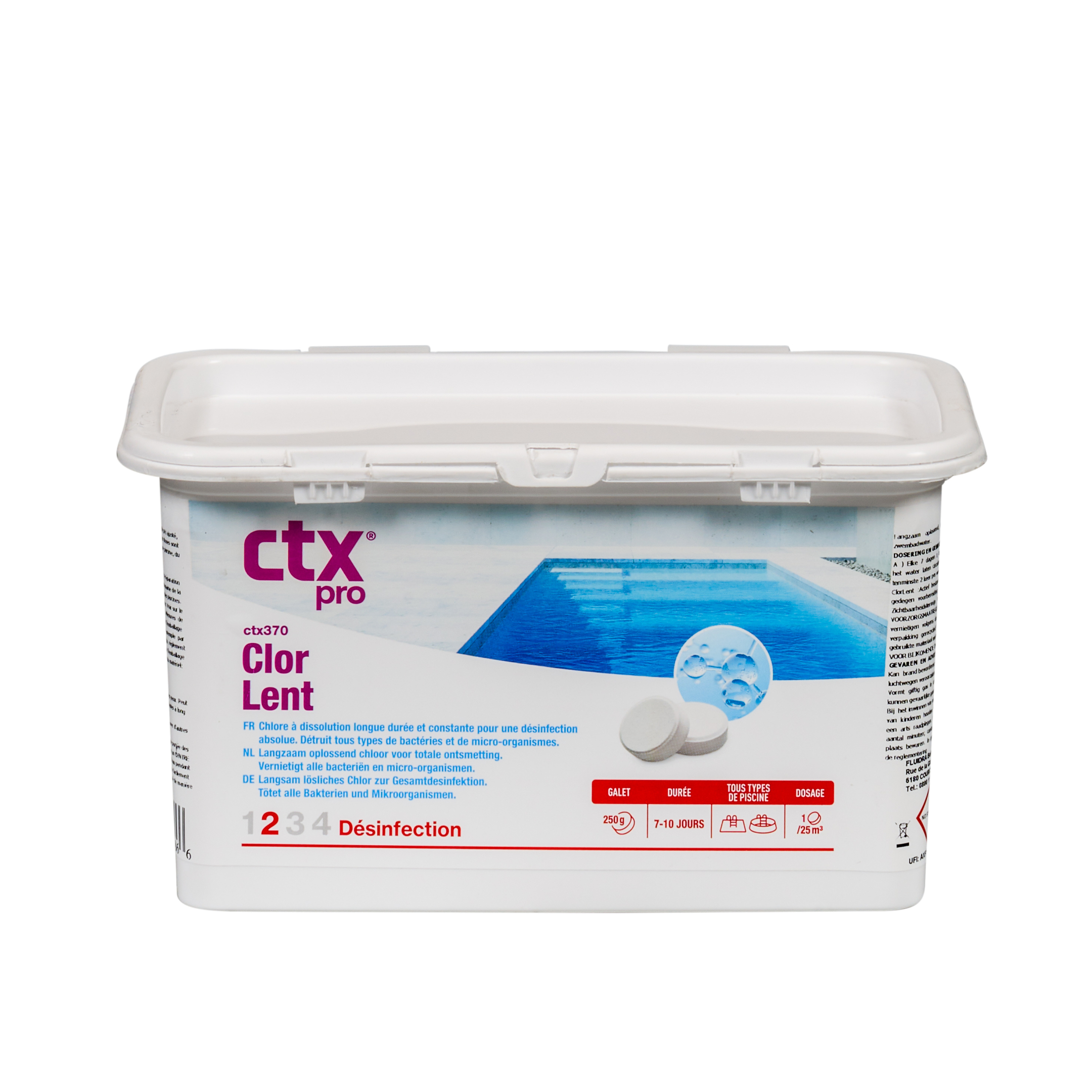 Chloortabletten traagwerkend 250g 1kg ctx373 afbeelding