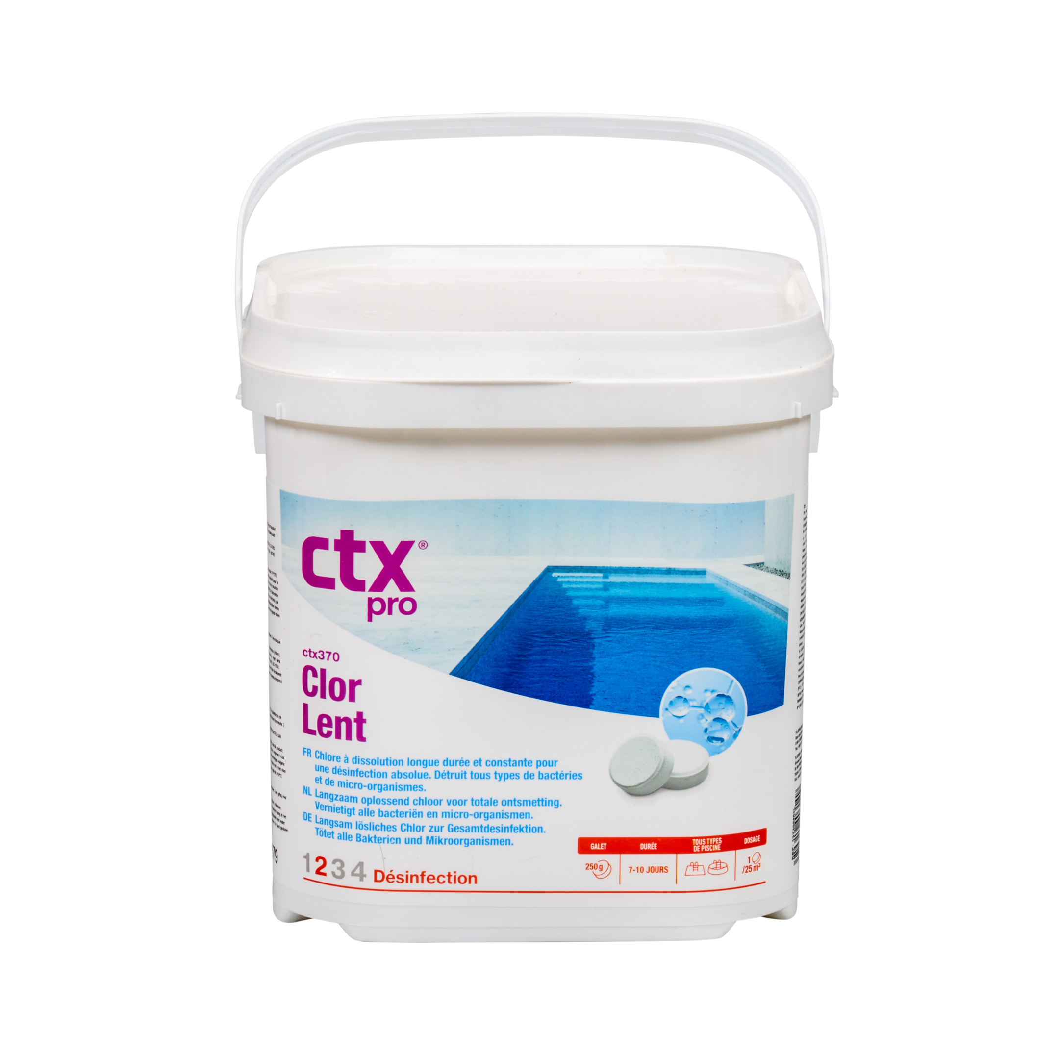 Chloortabletten traagwerkend 250g 5kg ctx373 afbeelding