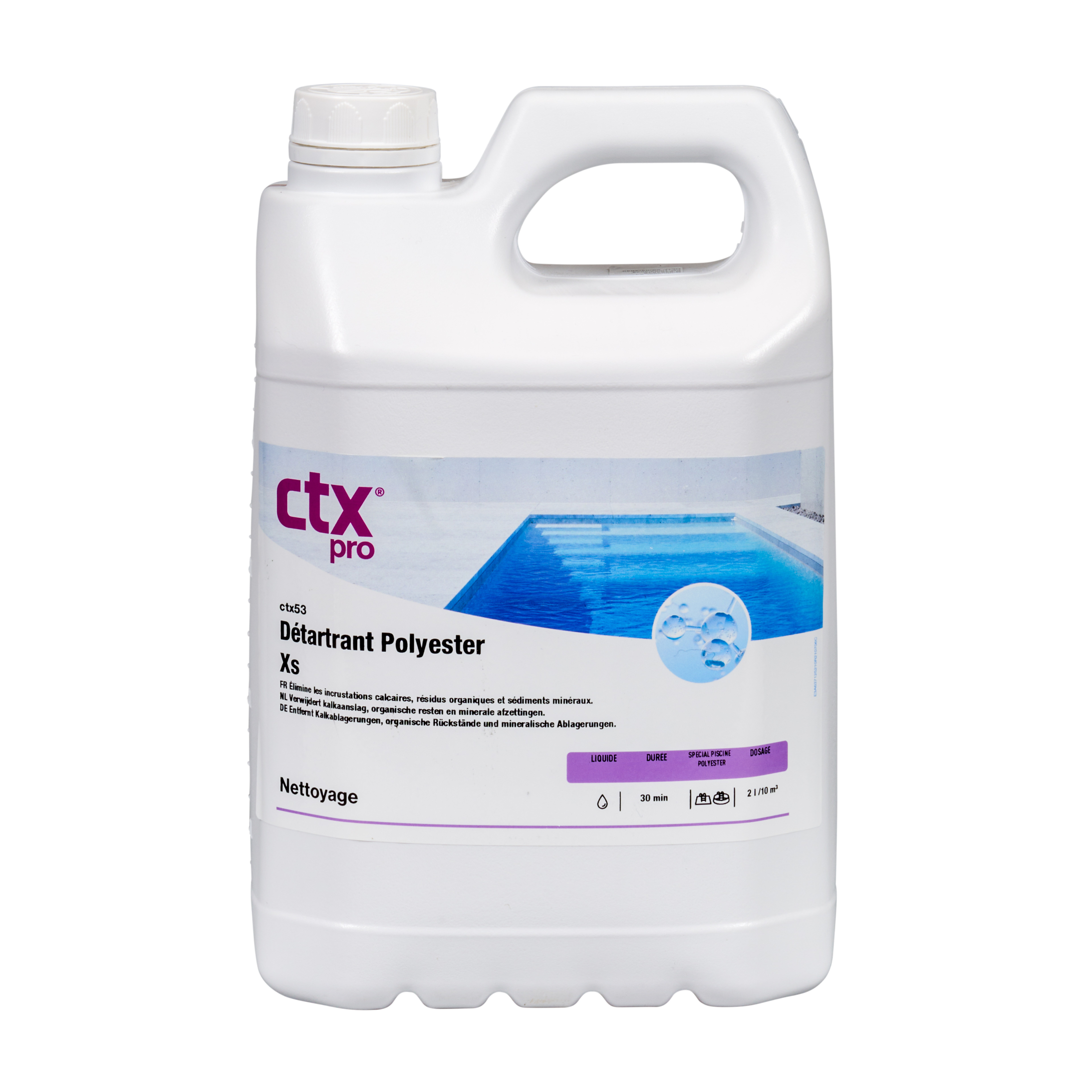 Anti-kalk (voor zwembaden in glasvezel en polyester) 5L ctx53 afbeelding