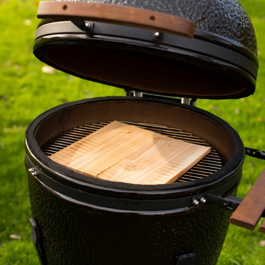 Houtskoolbarbecue met keramische kuip en deksel