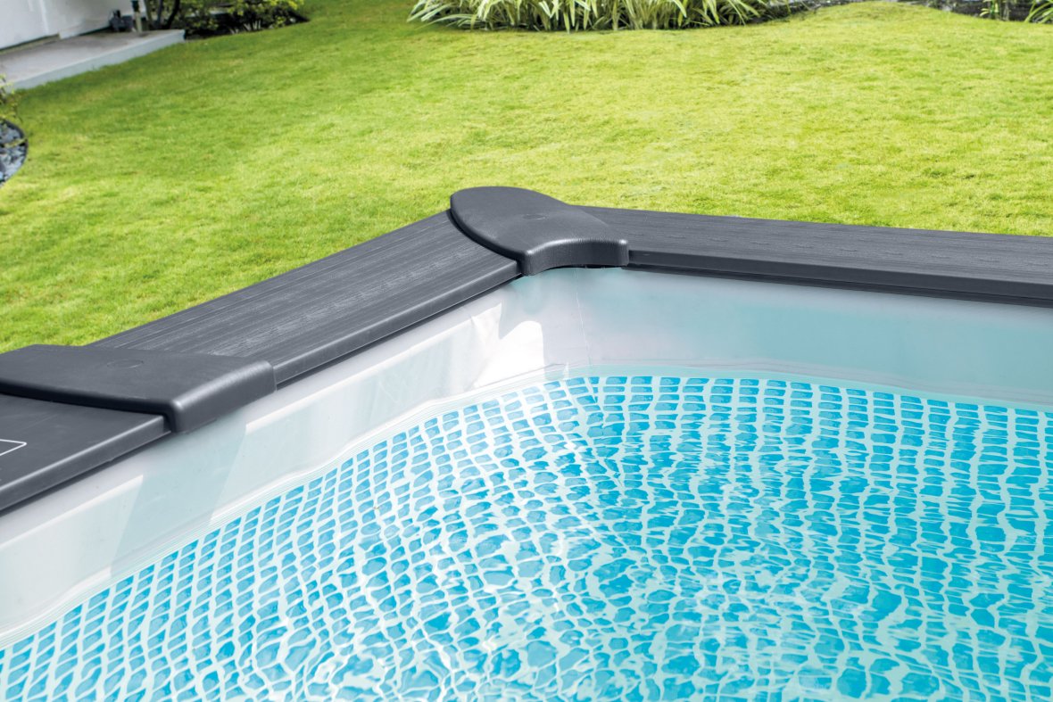 Intex Graphite Grey Panel zwembad 400 x 300 x 124 cm - 1