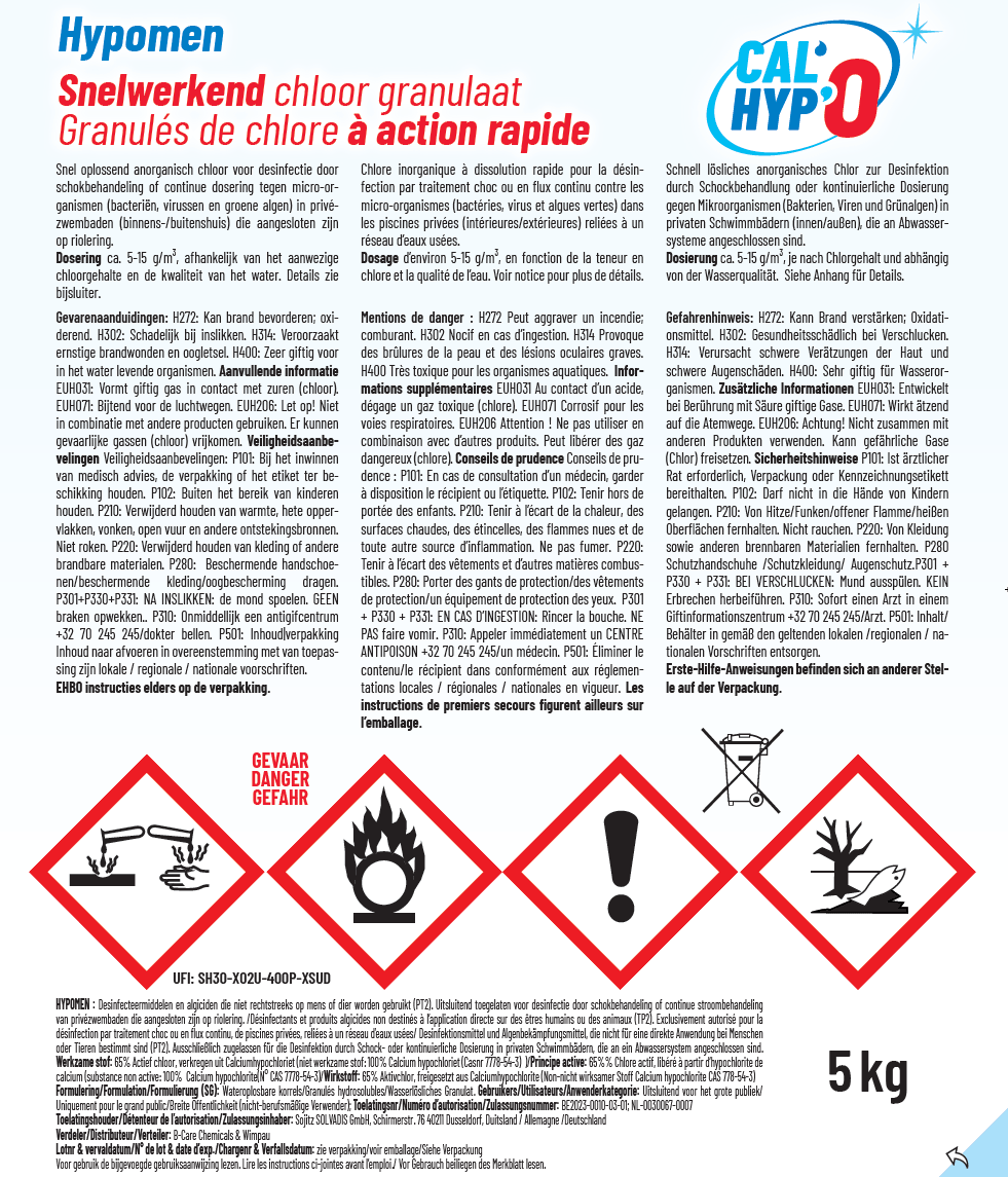 Cal'hypo chloorgranulaat 5 kg